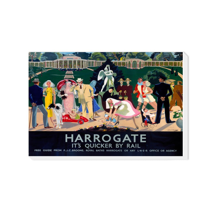 Harrogate, It's Quicker By Rail - Canvas