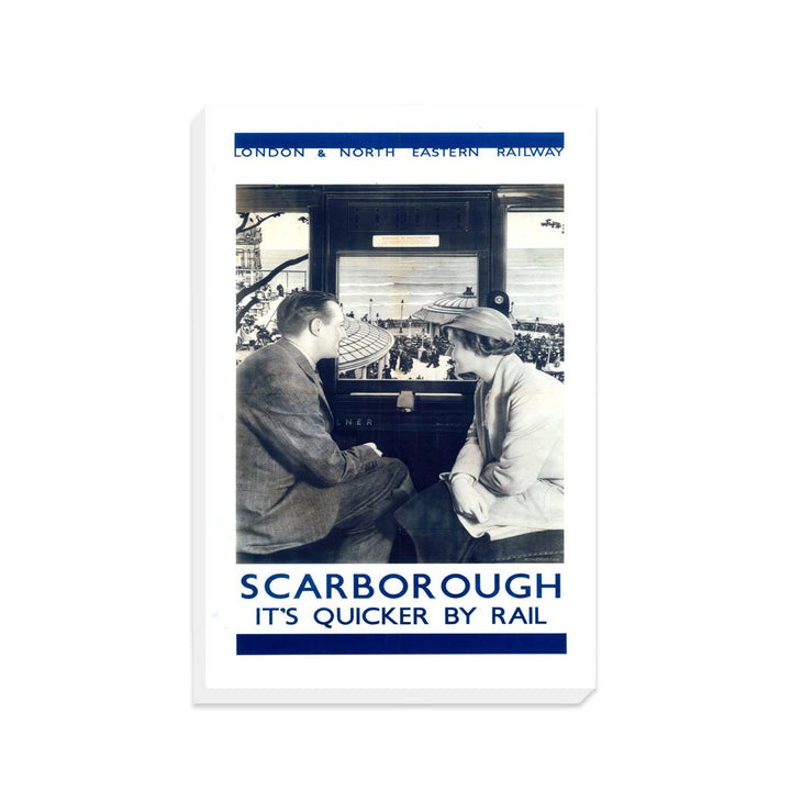 Scarborough from the Train - It's Quicker by Rail - Canvas