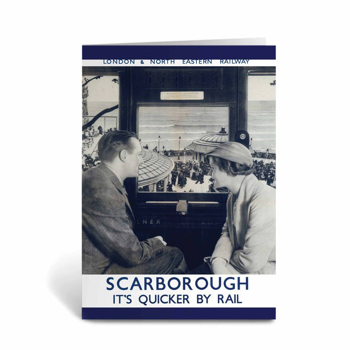 Scarborough from the Train - It's Quicker by Rail Greeting Card
