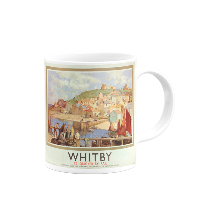 Whitby It's Quicker By Rail Mug