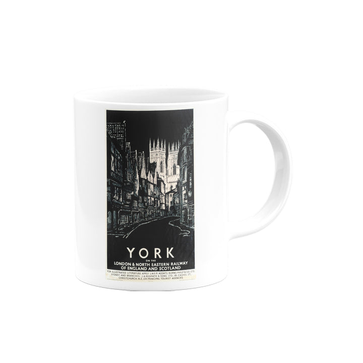 York on the LNER - Black and White Mug