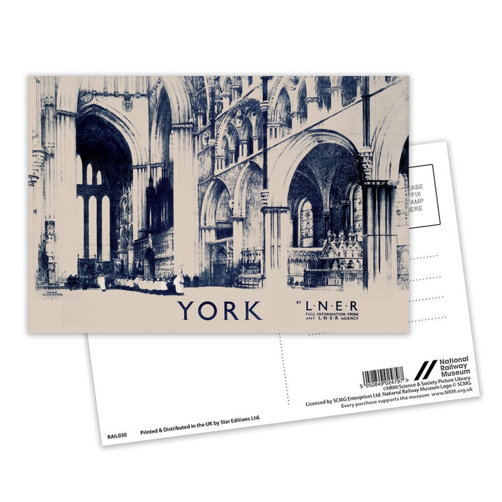 York by LNER Postcard Pack of 8