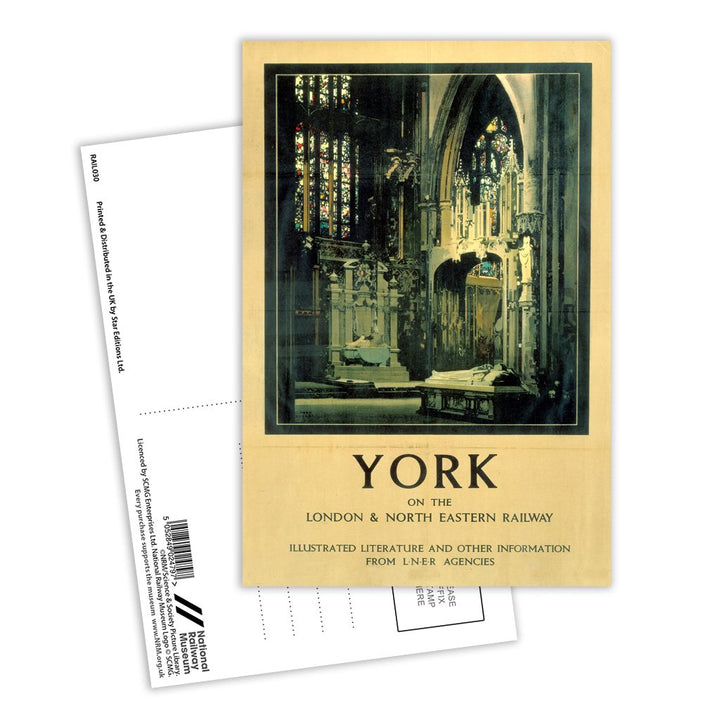 York Minster on the LNER Postcard Pack of 8