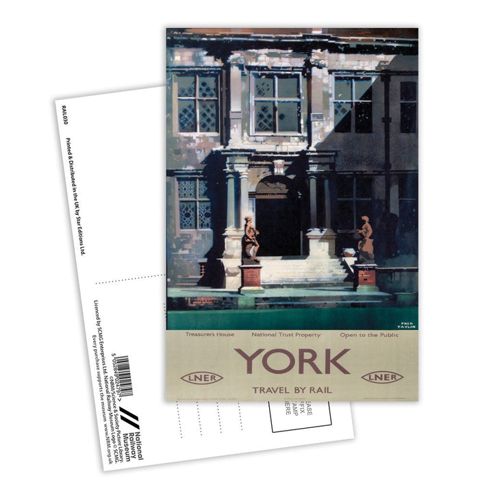 York Treasurer's House National Trust - LNER Postcard Pack of 8