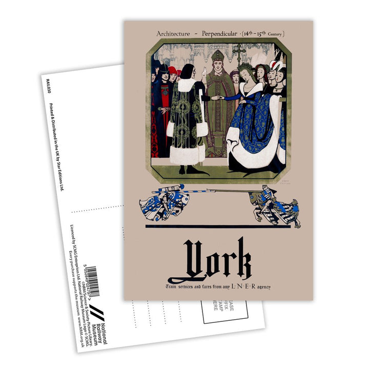 York, Architecture - Perpendicular Postcard Pack of 8