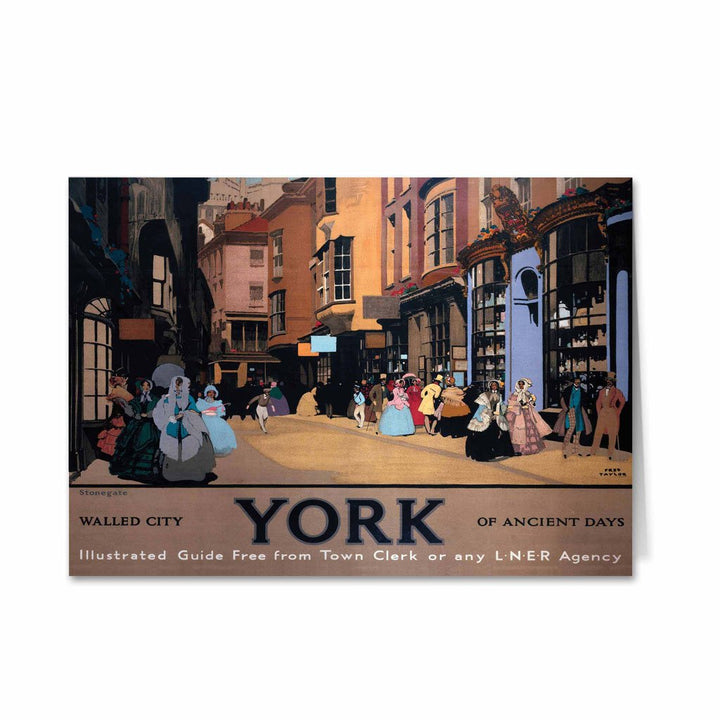 York, Walled City of Ancient Days LNER Greeting Card