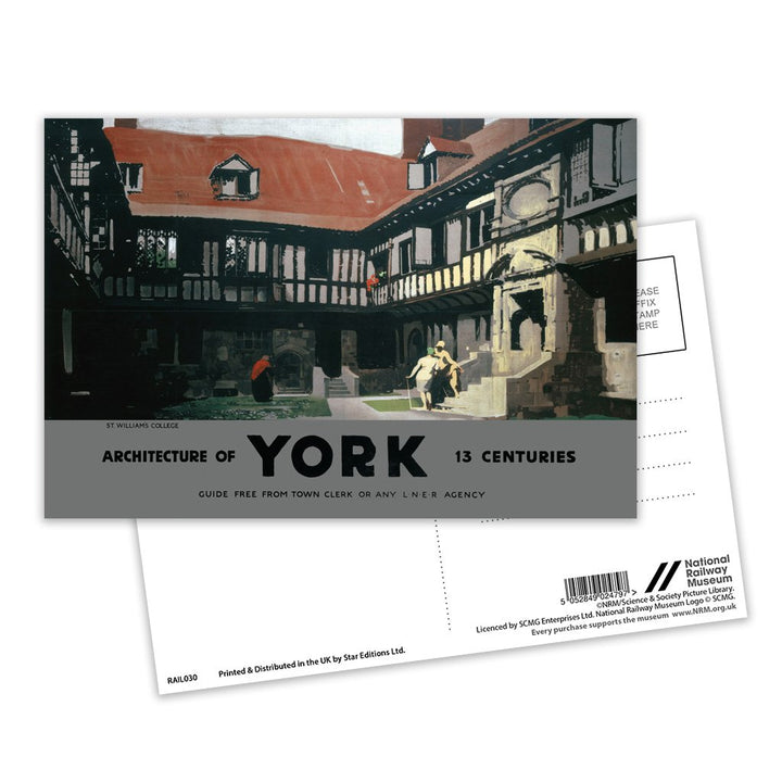 Architecture of York Postcard Pack of 8