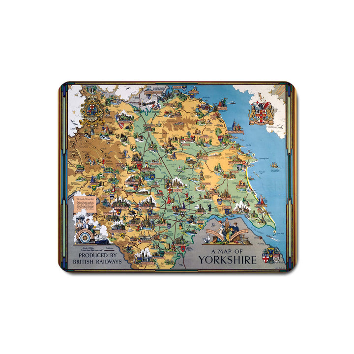 A Map of Yorkshire British Railways - Mouse Mat