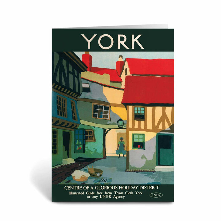 York, Centre of a Glourious Holiday District Greeting Card