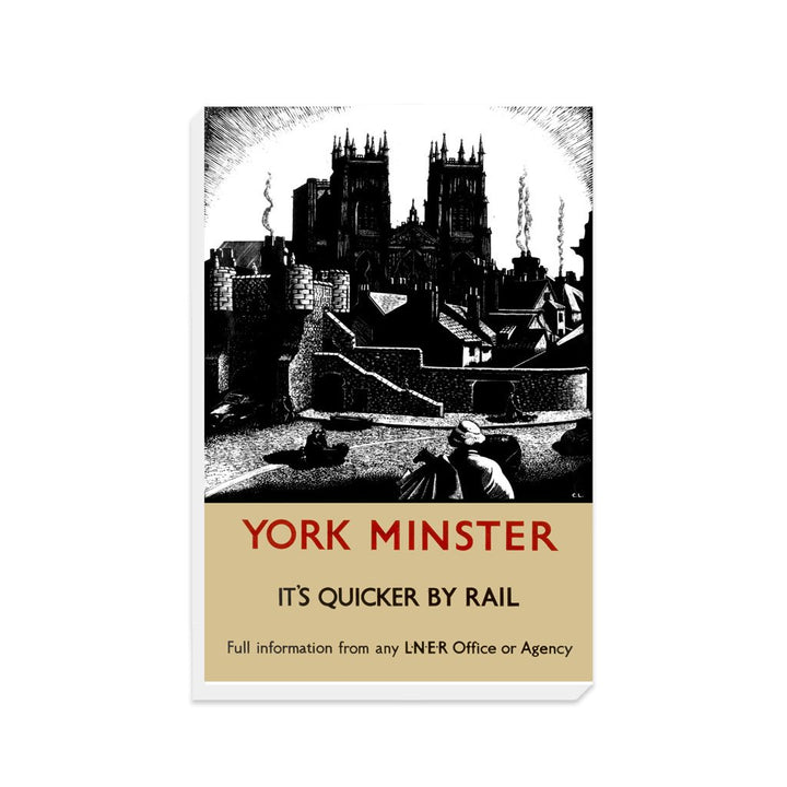 York Minster - Black and White - Canvas