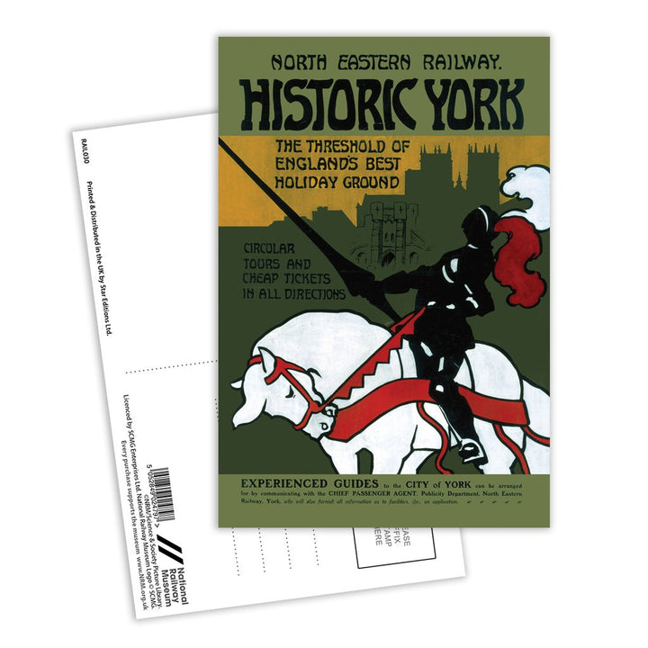 Historic York - Black Knight Postcard Pack of 8