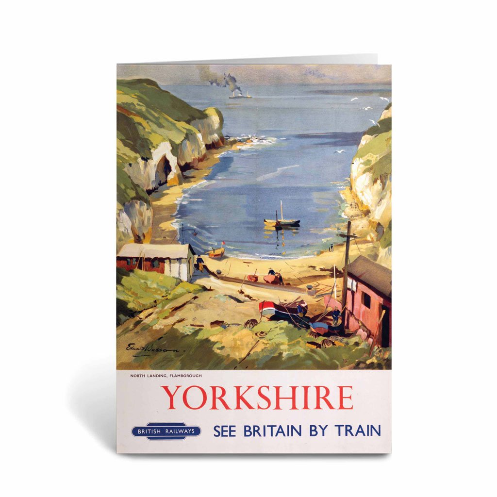 Yorkshire, North Landing, Flamborough Greeting Card