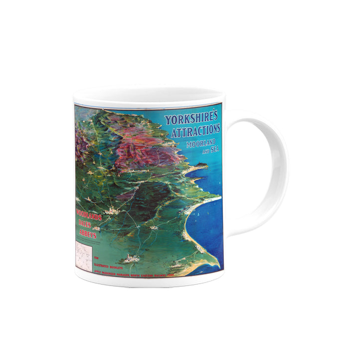 Yorkshire's Attractions Moorland and Sea Mug