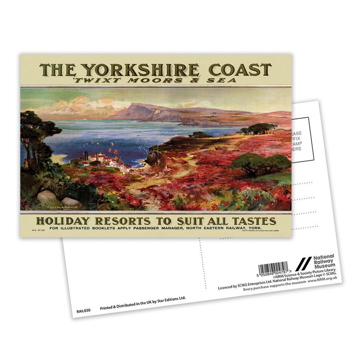 Yorkshire Coast Twixt Moors and Sea Postcard Pack of 8