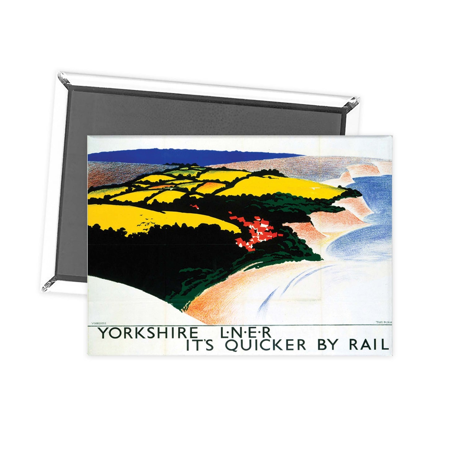 Yorkshire LNER It's Quicker By Rail - RAIL2331 Fridge Magnet