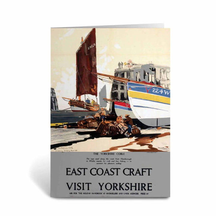 East Coast Craft The Yorkshire Coble Greeting Card