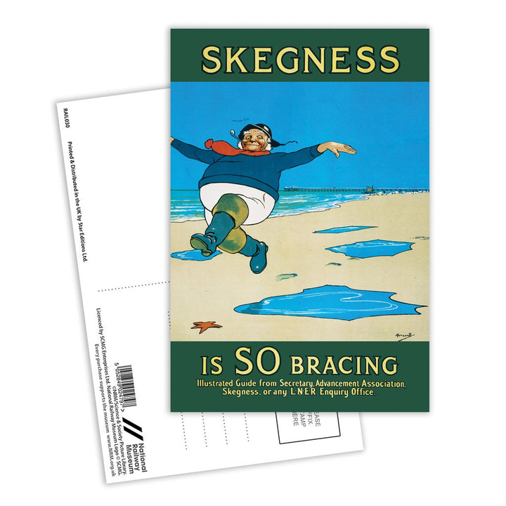 Skegness is So Bracing Postcard Pack of 8