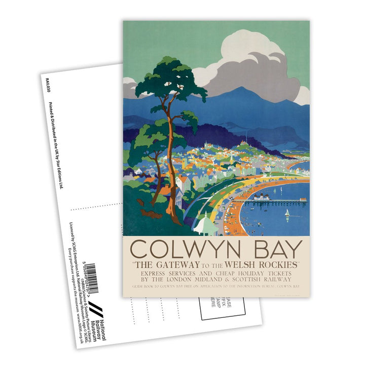Colwyn Bay, Gateway to the Welsh Rockies Postcard Pack of 8