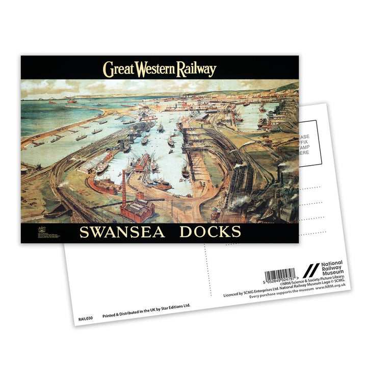 Swansea Docks GWR Postcard Pack of 8