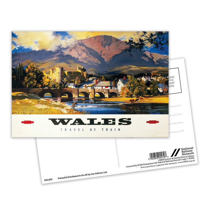 Wales, Travel By Train Postcard Pack of 8