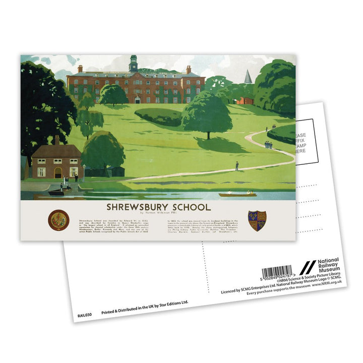 Shrewsbury School Postcard Pack of 8