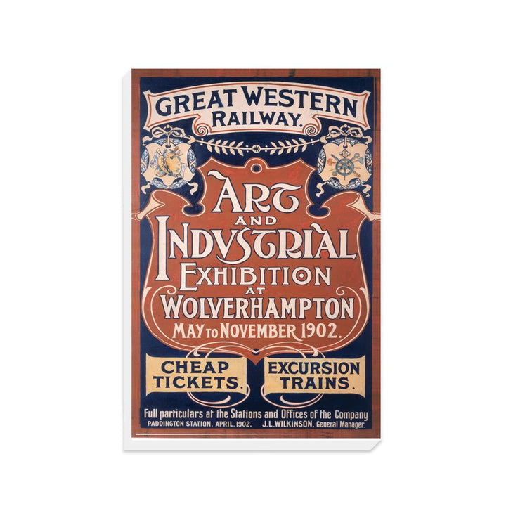 Art and Industrial Wolverhampton GWR - Canvas