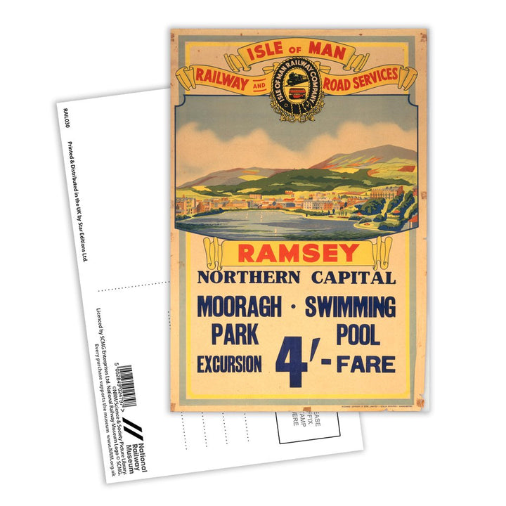 Isle of Man - Ramsey Northern Capital Postcard Pack of 8