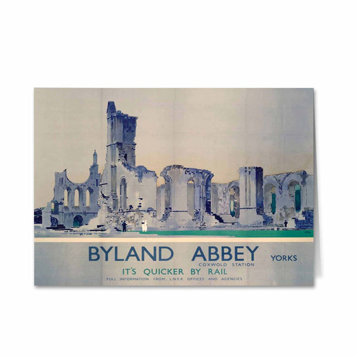 Byland Abbey Coxwold Station Yorkshire Greeting Card