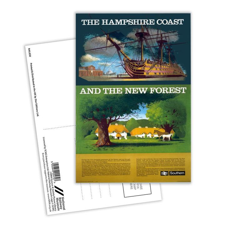 Hampshire Coast and the New Forest Postcard Pack of 8