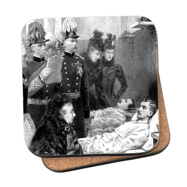 Black and White Painting Sick Patient Coaster