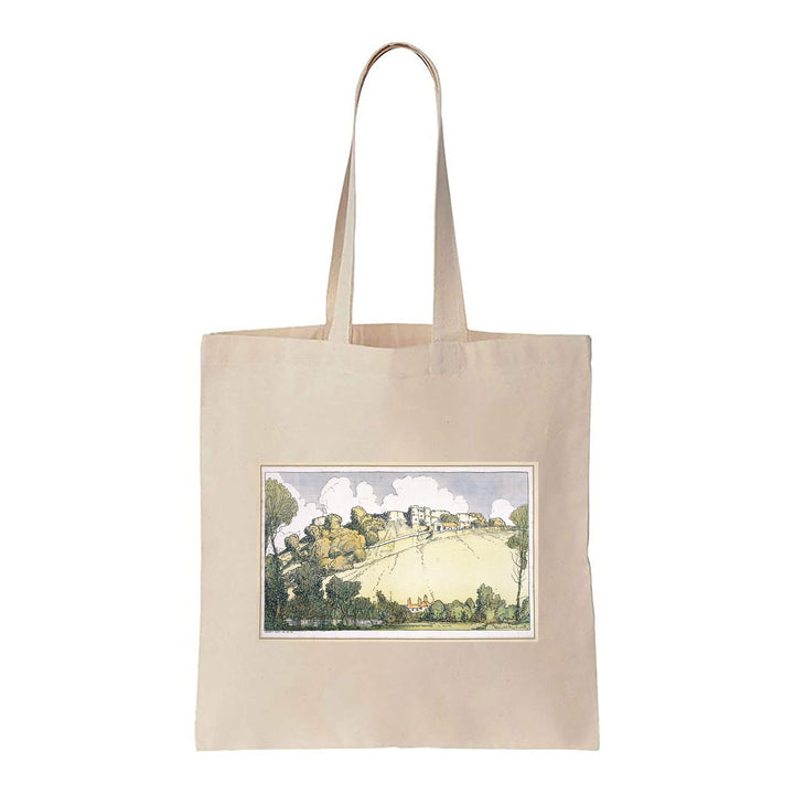 Castle overlooking the Hill - Canvas Tote Bag