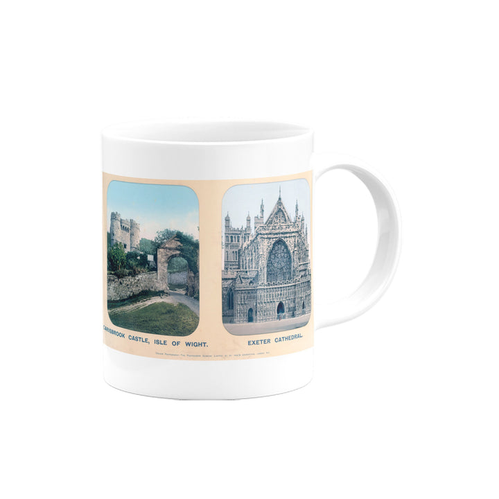 Carisbrooke Castle, Isle Of Wight, Exeter Cathedral Mug