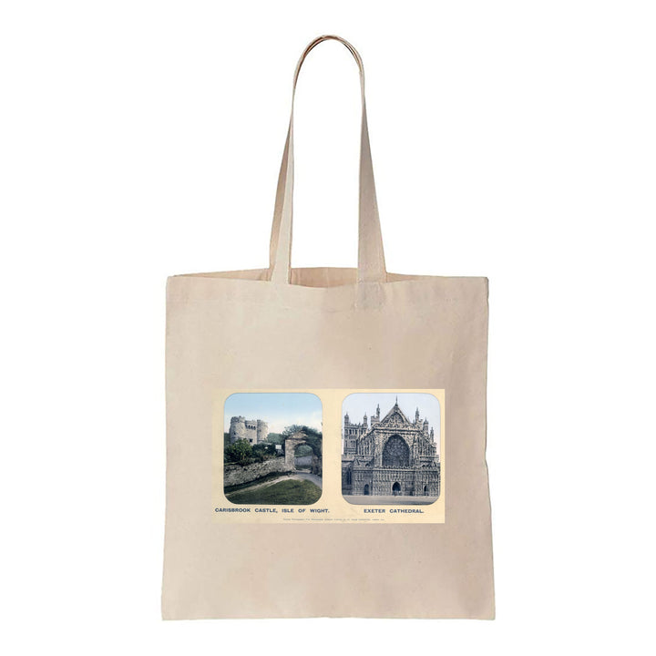 Carisbrooke Castle, Isle Of Wight, Exeter Cathedral - Canvas Tote Bag