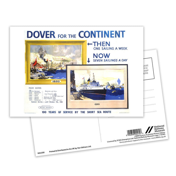 Dover for the Continent Postcard Pack of 8