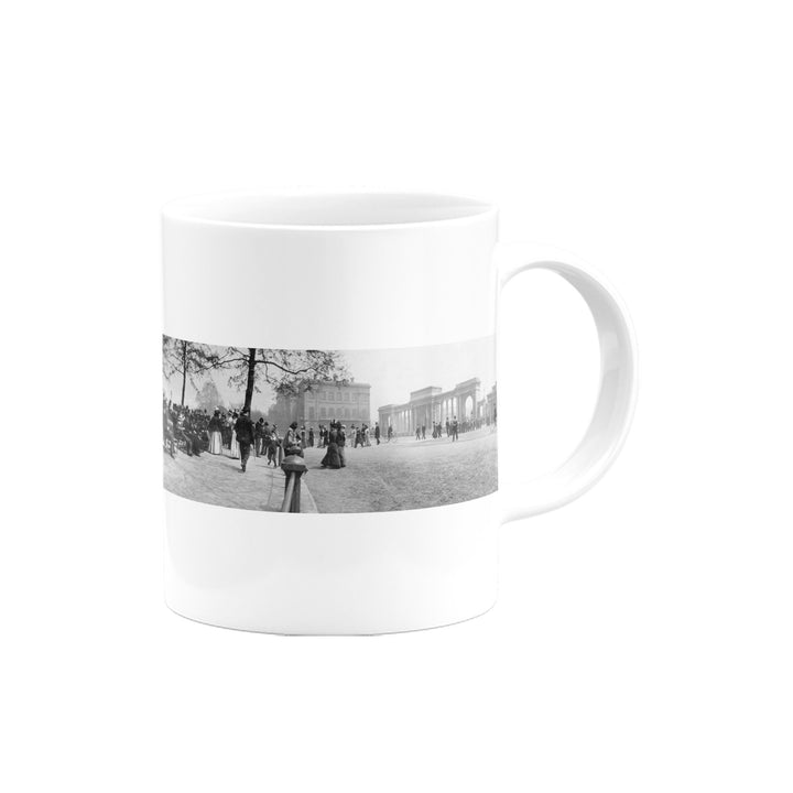 Black and White Busy Street Mug