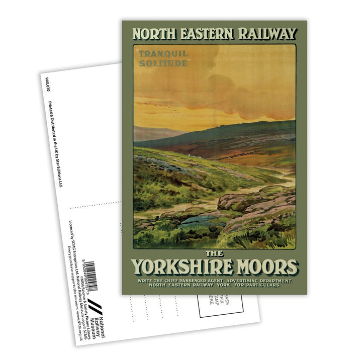 The Yorkshire Moors, Tranquil Solitude Postcard Pack of 8