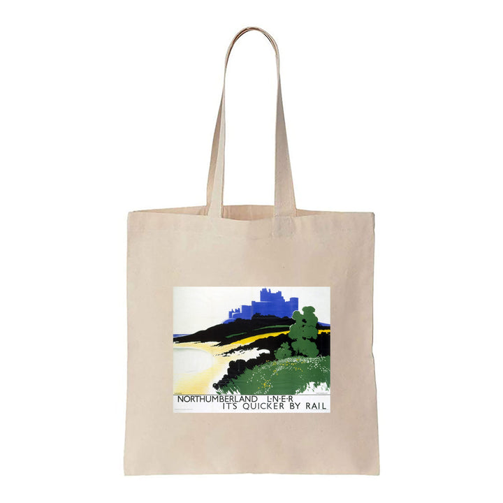 Northumberland - It's Quicker By Rail - Canvas Tote Bag