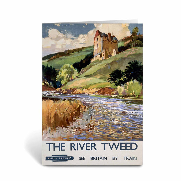 The River Tweed, Neidpath Castle, Peeblesshire Greeting Card
