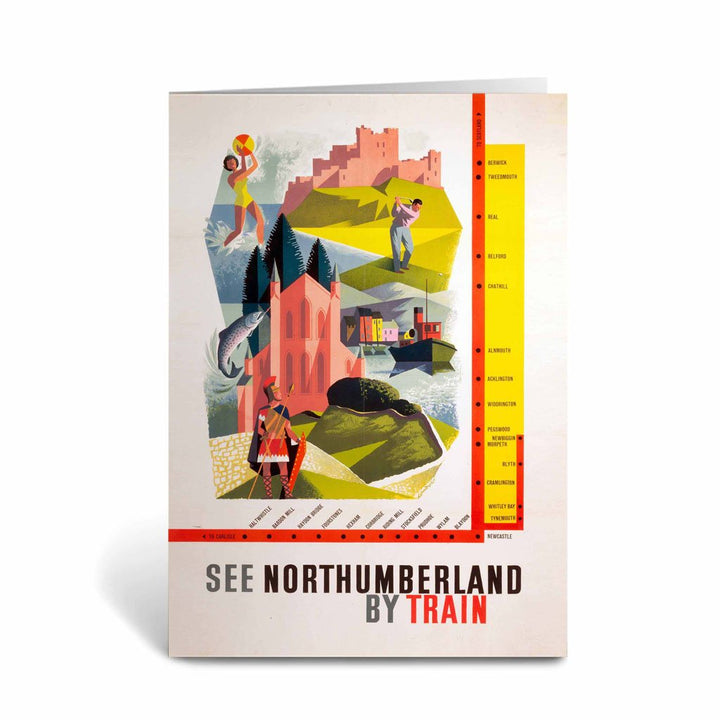 See Northumberland by Train Greeting Card