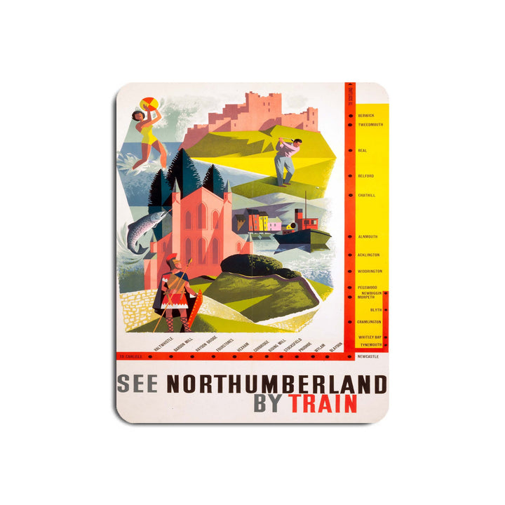 See Northumberland by Train - Mouse Mat