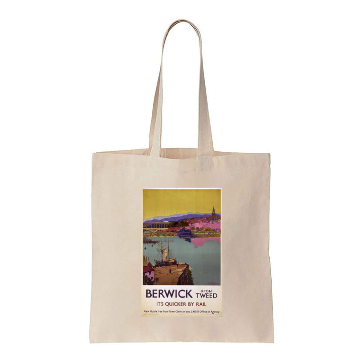 Berwick upon Tweed - It's Quicker By Rail - Canvas Tote Bag