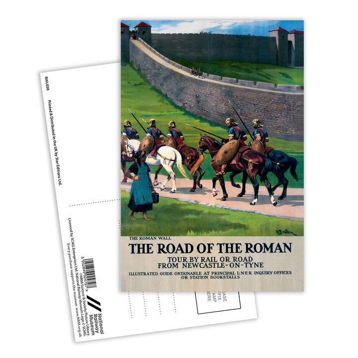 The Roman Wall - The Road of the Roman Newcastle Postcard Pack of 8