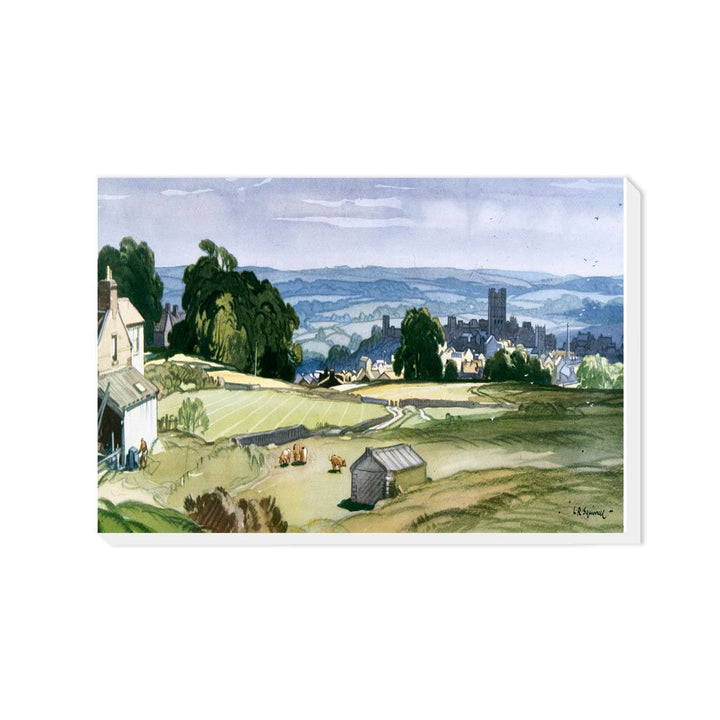 Farm Drawing - Canvas