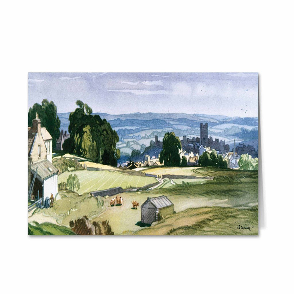 Farm Drawing Greeting Card