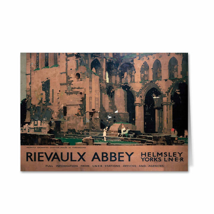 Recently Excavated Rievaulx Abbey - Helmsley Station Yorkshire Greeting Card