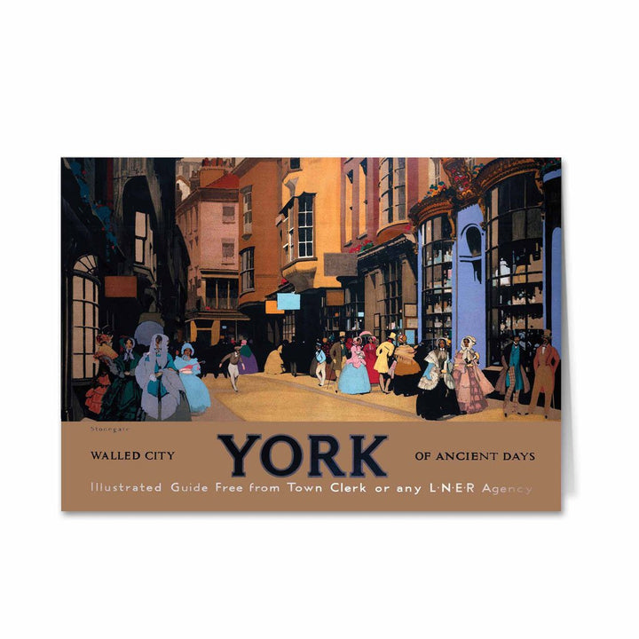York, Walled City of Ancient Days Greeting Card