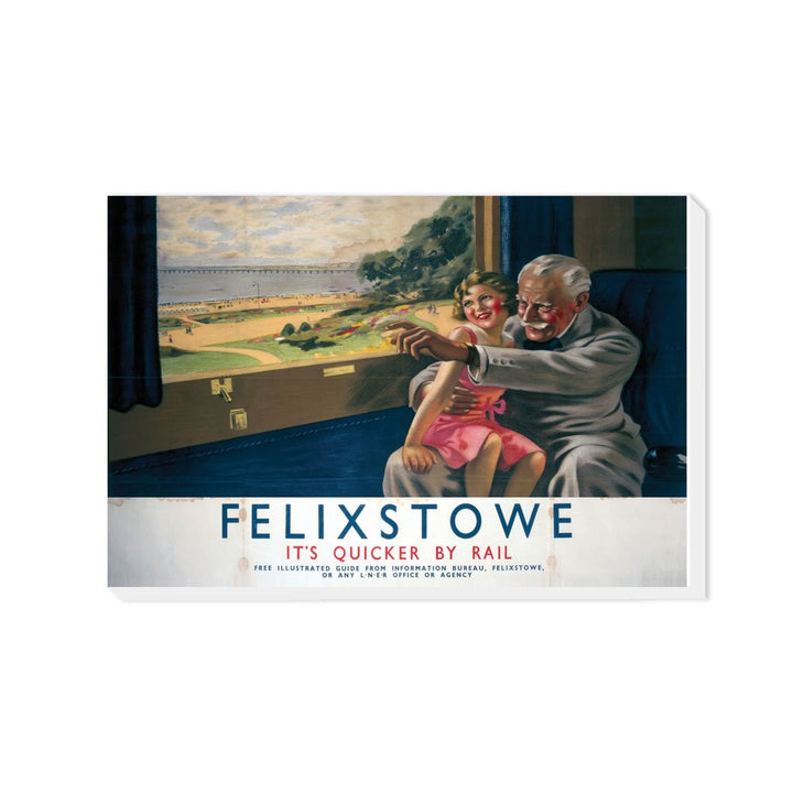 Felixstowe from the Train - Quicker by Rail - Canvas