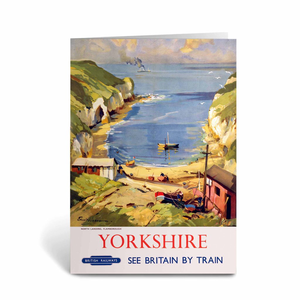 Yorkshire, North Landing, Flamborough Greeting Card