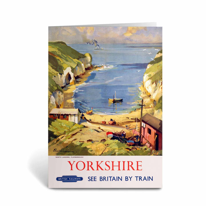 Yorkshire, North Landing, Flamborough Greeting Card
