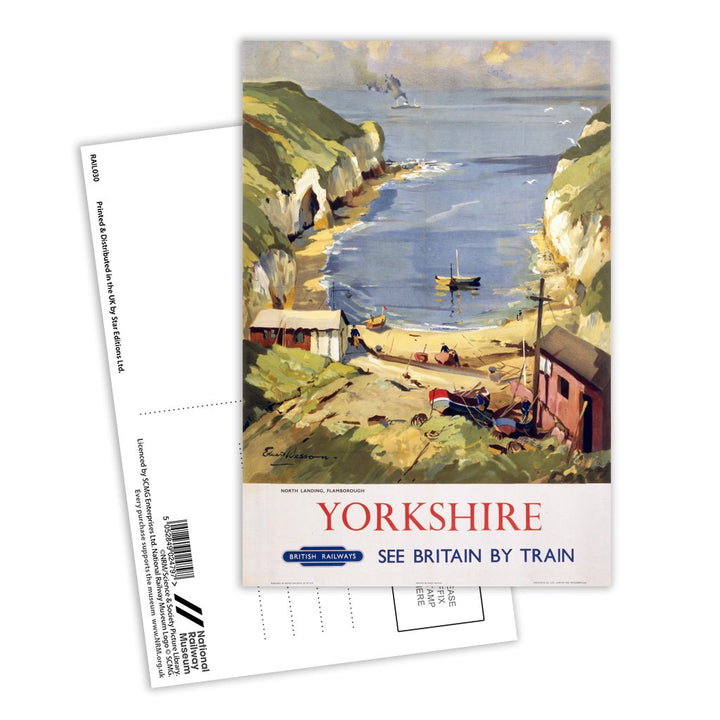 Yorkshire, North Landing, Flamborough Postcard Pack of 8